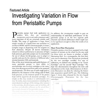 nvestigating Variation in Flow from Peristaltic Pumps